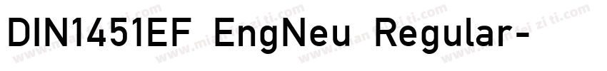 DIN1451EF EngNeu Regular字体转换